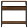 Mesa consola estante madera ingeniería marrón roble 75x29x75 cm en Mesas auxiliares | Comprar online en Foru.es