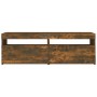 Mueble de TV con luces LED roble ahumado 120x35x40 cm de vidaXL, Muebles TV - Ref: Foro24-815672, Precio: 75,83 €, Descuento: %