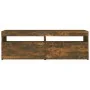 Mueble de TV con luces LED roble ahumado 120x35x40 cm de vidaXL, Muebles TV - Ref: Foro24-815672, Precio: 74,69 €, Descuento: %