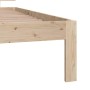Estructura de cama de madera maciza de pino 90x200 cm de vidaXL, Camas y somieres - Ref: Foro24-810480, Precio: 85,05 €, Desc...