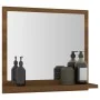 Espejo de baño madera contrachapada marrón roble 40x10,5x37 cm de vidaXL, Tocadores de baño - Ref: Foro24-815635, Precio: 24,...