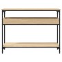 Mesa consola con estante roble Sonoma 100x29x75 cm madera de ingeniería en Mesas auxiliares | Comprar online en Foru.es