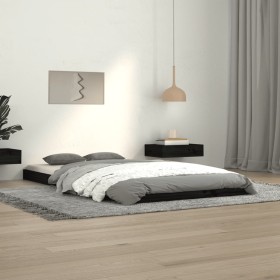 Estructura de cama madera maciza de pino negro 100x200 cm de vidaXL, Camas y somieres - Ref: Foro24-823458, Precio: 86,18 €, ...