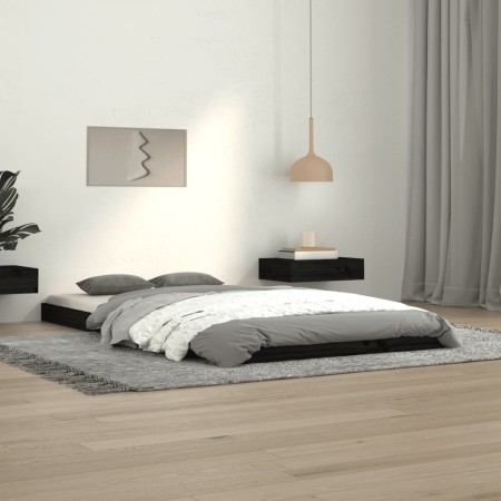 Estructura de cama madera maciza de pino negro 100x200 cm de vidaXL, Camas y somieres - Ref: Foro24-823458, Precio: 86,18 €, ...