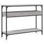 Mesa consola estante madera ingeniería Sonoma gris 100x29x75 cm en Mesas auxiliares | Comprar online en Foru.es