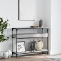 Mesa consola estante madera ingeniería Sonoma gris 100x29x75 cm en Mesas auxiliares | Comprar online en Foru.es