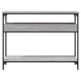 Mesa consola estante madera ingeniería Sonoma gris 100x29x75 cm en Mesas auxiliares | Comprar online en Foru.es