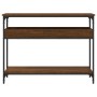 Mesa consola estante madera ingeniería marrón roble 100x29x75cm en Mesas auxiliares | Comprar online en Foru.es