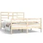 Estructura de cama madera maciza 150x200 cm de vidaXL, Camas y somieres - Ref: Foro24-3105865, Precio: 144,72 €, Descuento: %