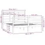 Estructura de cama madera maciza 150x200 cm de vidaXL, Camas y somieres - Ref: Foro24-3105865, Precio: 144,72 €, Descuento: %