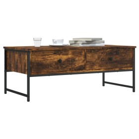 Mesa de centro madera ingeniería roble ahumado 101x49x39,5 cm en Mesas de centro | Comprar online en Foru.es