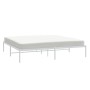 Estructura de cama de metal blanco 183x213 cm de vidaXL, Camas y somieres - Ref: Foro24-350918, Precio: 88,22 €, Descuento: %