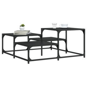 Mesa de centro madera de ingeniería negra 87,5x87,5x40 cm en Mesas de centro | Comprar online en Foru.es