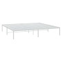 Estructura de cama de metal blanco 183x213 cm de vidaXL, Camas y somieres - Ref: Foro24-350918, Precio: 88,22 €, Descuento: %