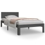 Estructura de cama madera maciza de pino gris 90x200 cm de vidaXL, Camas y somieres - Ref: Foro24-810482, Precio: 135,23 €, D...