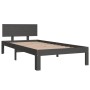 Estructura de cama madera maciza de pino gris 90x200 cm de vidaXL, Camas y somieres - Ref: Foro24-810482, Precio: 135,23 €, D...