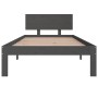 Estructura de cama madera maciza de pino gris 90x200 cm de vidaXL, Camas y somieres - Ref: Foro24-810482, Precio: 135,23 €, D...