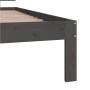 Estructura de cama madera maciza de pino gris 90x200 cm de vidaXL, Camas y somieres - Ref: Foro24-810482, Precio: 135,23 €, D...