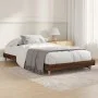 Estructura de cama madera de ingeniería roble marrón 90x200 cm de vidaXL, Camas y somieres - Ref: Foro24-832068, Precio: 74,9...