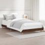 Estructura de cama madera de ingeniería roble marrón 90x200 cm de vidaXL, Camas y somieres - Ref: Foro24-832068, Precio: 76,0...