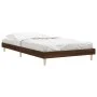 Estructura de cama madera de ingeniería roble marrón 90x200 cm de vidaXL, Camas y somieres - Ref: Foro24-832068, Precio: 74,9...