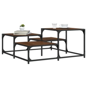 Mesa de centro madera ingeniería roble marrón 87,5x87,5x40 cm en Mesas de centro | Comprar online en Foru.es