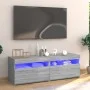 TV cabinet with LED lights Sonoma gray 120x35x40 cm by vidaXL, TV Furniture - Ref: Foro24-815673, Price: 80,39 €, Discount: %