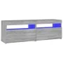 TV cabinet with LED lights Sonoma gray 120x35x40 cm by vidaXL, TV Furniture - Ref: Foro24-815673, Price: 80,39 €, Discount: %