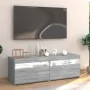 TV cabinet with LED lights Sonoma gray 120x35x40 cm by vidaXL, TV Furniture - Ref: Foro24-815673, Price: 80,39 €, Discount: %