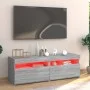TV cabinet with LED lights Sonoma gray 120x35x40 cm by vidaXL, TV Furniture - Ref: Foro24-815673, Price: 80,39 €, Discount: %