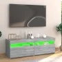 TV cabinet with LED lights Sonoma gray 120x35x40 cm by vidaXL, TV Furniture - Ref: Foro24-815673, Price: 80,39 €, Discount: %