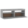 TV cabinet with LED lights Sonoma gray 120x35x40 cm by vidaXL, TV Furniture - Ref: Foro24-815673, Price: 80,39 €, Discount: %