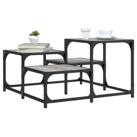 Mesa de centro madera de ingeniería gris Sonoma 68x68x40 cm en Mesas de centro | Comprar online en Foru.es