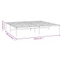 Estructura de cama de metal blanco 193x203 cm de vidaXL, Camas y somieres - Ref: Foro24-350919, Precio: 93,06 €, Descuento: %