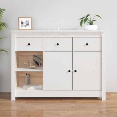 Aparador de madera maciza de pino blanco 100x35x74 cm de vidaXL, Aparadores - Ref: Foro24-814555, Precio: 171,12 €, Descuento: %