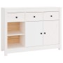 Aparador de madera maciza de pino blanco 100x35x74 cm de vidaXL, Aparadores - Ref: Foro24-814555, Precio: 171,12 €, Descuento: %