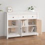 Aparador de madera maciza de pino blanco 100x35x74 cm de vidaXL, Aparadores - Ref: Foro24-814555, Precio: 171,12 €, Descuento: %