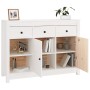 Aparador de madera maciza de pino blanco 100x35x74 cm de vidaXL, Aparadores - Ref: Foro24-814555, Precio: 171,12 €, Descuento: %