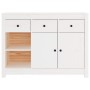 Aparador de madera maciza de pino blanco 100x35x74 cm de vidaXL, Aparadores - Ref: Foro24-814555, Precio: 171,12 €, Descuento: %