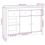 Aparador de madera maciza de pino blanco 100x35x74 cm de vidaXL, Aparadores - Ref: Foro24-814555, Precio: 171,12 €, Descuento: %
