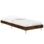 Estructura de cama madera de ingeniería roble humo 75x190 cm de vidaXL, Camas y somieres - Ref: Foro24-832106, Precio: 75,31 ...