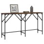 Mesa consola madera de ingeniería roble ahumado 140x29x75 cm en Mesas auxiliares | Comprar online en Foru.es