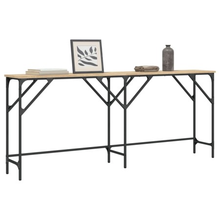 Mesa consola madera de ingeniería roble Sonoma 180x29x75 cm en Mesas auxiliares | Comprar online en Foru.es