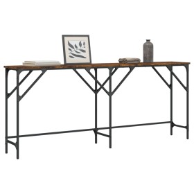 Mesa consola madera de ingeniería roble ahumado 180x29x75 cm en Mesas auxiliares | Comprar online en Foru.es