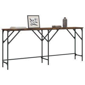 Mesa consola madera de ingeniería roble ahumado 180x29x75 cm en Mesas auxiliares | Comprar online en Foru.es