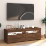 Mueble de TV con luces LED marrón roble 120x35x40 cm de vidaXL, Muebles TV - Ref: Foro24-815674, Precio: 76,79 €, Descuento: %
