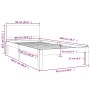 Estructura de cama madera maciza pino marrón miel 90x200 cm de vidaXL, Camas y somieres - Ref: Foro24-810483, Precio: 114,72 ...