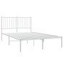 Estructura de cama de metal con cabecero blanca 120x190 cm de vidaXL, Camas y somieres - Ref: Foro24-350928, Precio: 102,06 €...