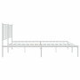 Estructura de cama de metal con cabecero blanca 120x190 cm de vidaXL, Camas y somieres - Ref: Foro24-350928, Precio: 102,06 €...