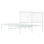 Estructura de cama de metal con cabecero blanca 120x190 cm de vidaXL, Camas y somieres - Ref: Foro24-350928, Precio: 102,06 €...